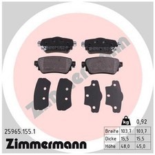 Satz Bremsbeläge Bremsklötze hinten für Nissan Qashqai 2 J11 X-Trail 3 | 2455