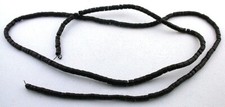 3mm Black Natural Coconut Heishi 23 Inch Bead Strand HBS7OTH