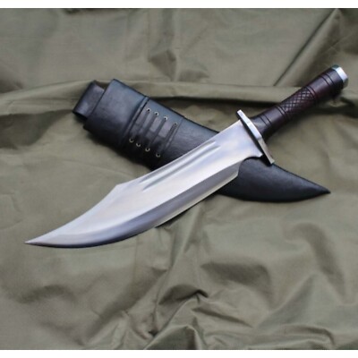 Custom Handmade Carbon Steel Blade Survival Bowie Knife - Hunting Knife Camping
