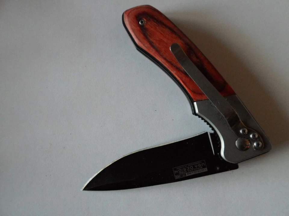 Tac-Force Speedster MODELO TF-469, mango con incrustación de madera, liso Foto 3 de 3