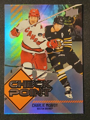 24-25 Upper Deck Charlie McAvoy Check Point Boston Bruins 