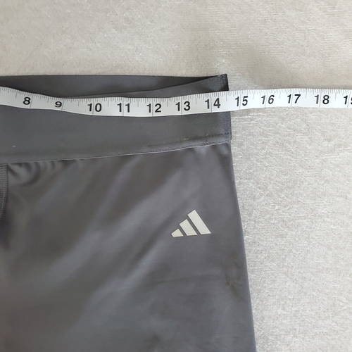 Adidas TechFit Athletic Leggings Womens Large Gray Elastic Waistband Stretch Fit - Picture 9 of 12
