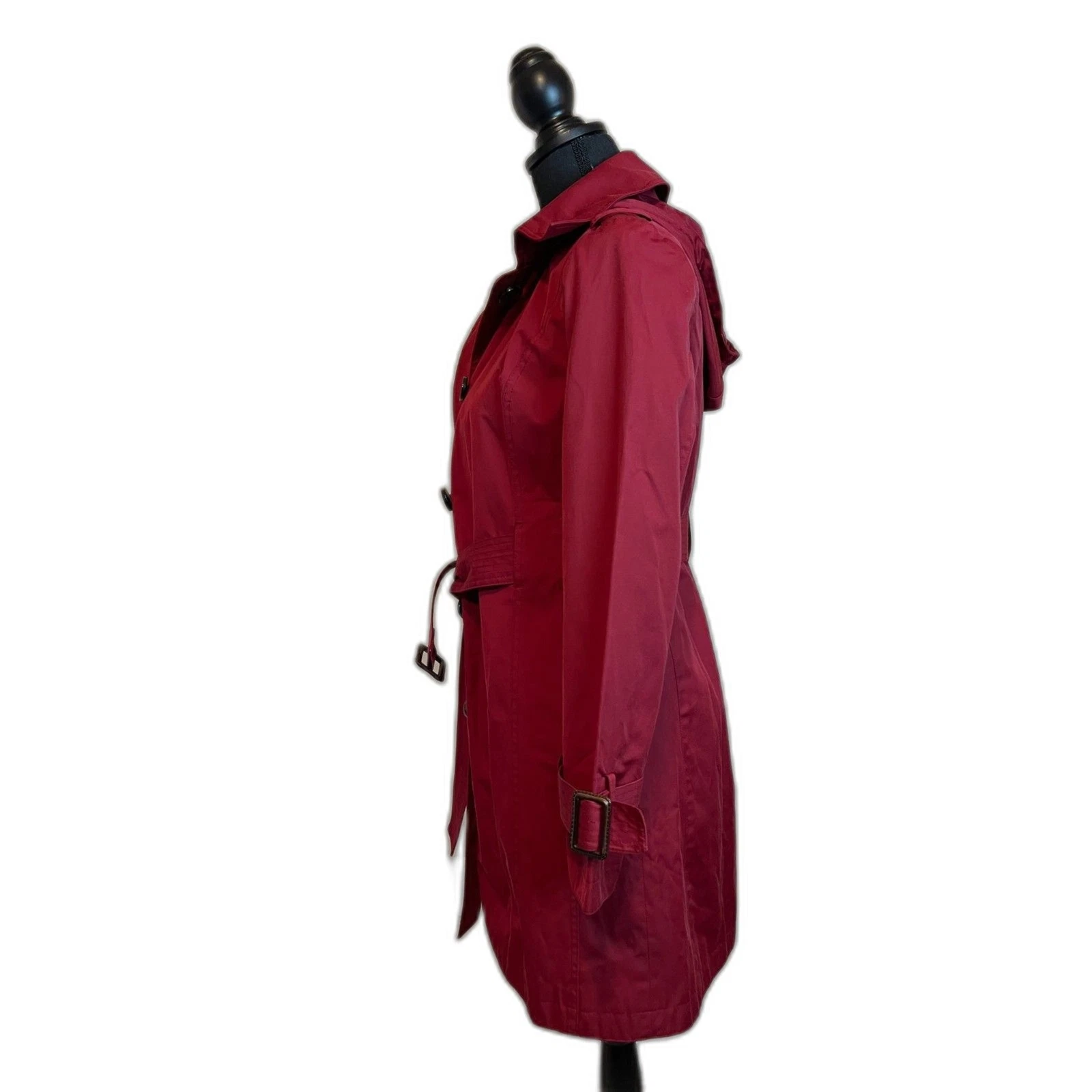 Michael Kors Trench Cappotto con Cappuccio Staccabile (XS)