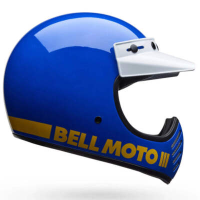 Bell Moto-3 Classic Gloss ECE Helm blau
