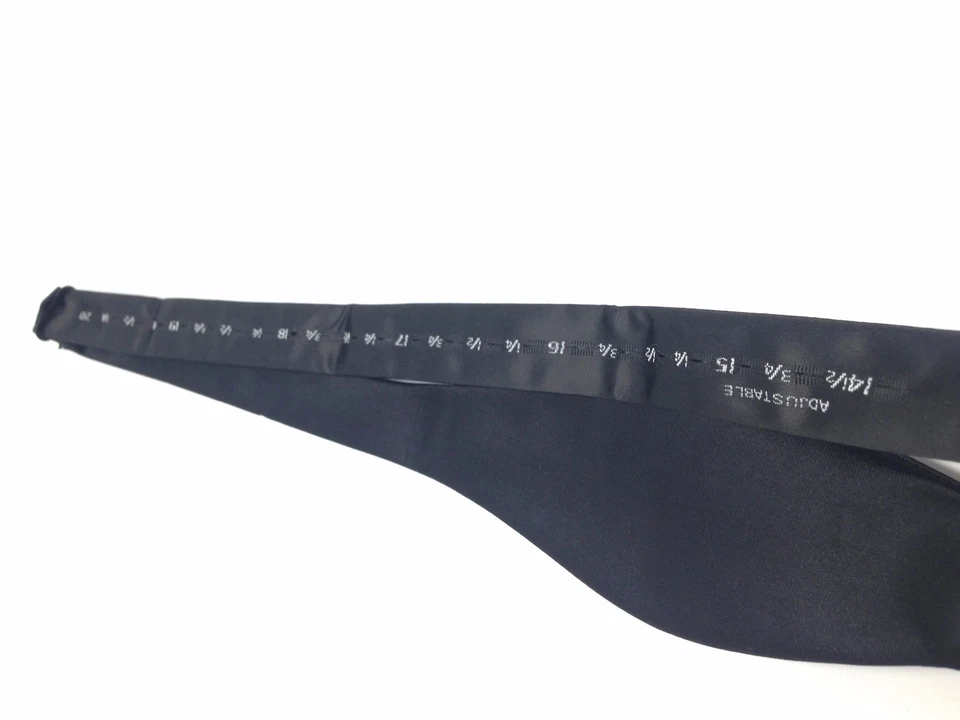 $110 Countess Mara Hombres Negro Sólido Informal Pajarita Clásica Ajustable Pajarita Foto 4 de 4