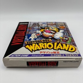 Nintendo Virtual Boy Wario Land Hidden Treasure in Video Games with box New