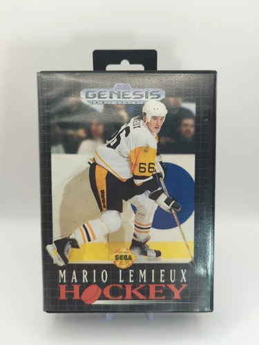 Mario Lemieux Hockey (Sega Genesis, 1994) Complete With Inserts CiB W Hang Tab