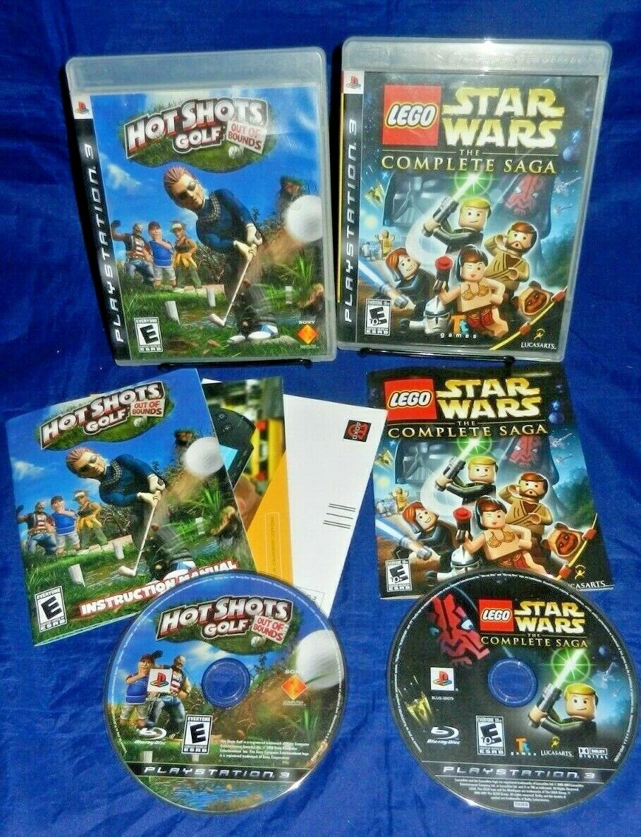 PS3;LEGO Star Wars Complete Saga, Hot Shots Golf Out of Bounds, VG-LN,w/Manuals | eBay