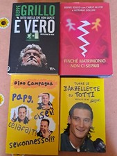 Lotto 4 libri COMICI - Totti - Grillo - Littizzetto - Pino Campagna Zelig USATI