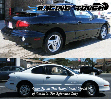 2MM Window Visor Wind Guard Outside Mount 2pc 95-05 Pontiac Sunfire 2 Door Coupe - Bild 7 von 7
