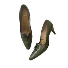 Vintage DeLiso Debs by Palter DeLiso Green Pumps, Size 7 AAA