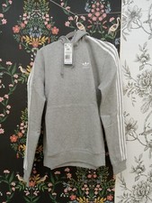 Man's Clothing adidas Originals Adicolor Classics 3-Stripes Hoodie XS Light Gray