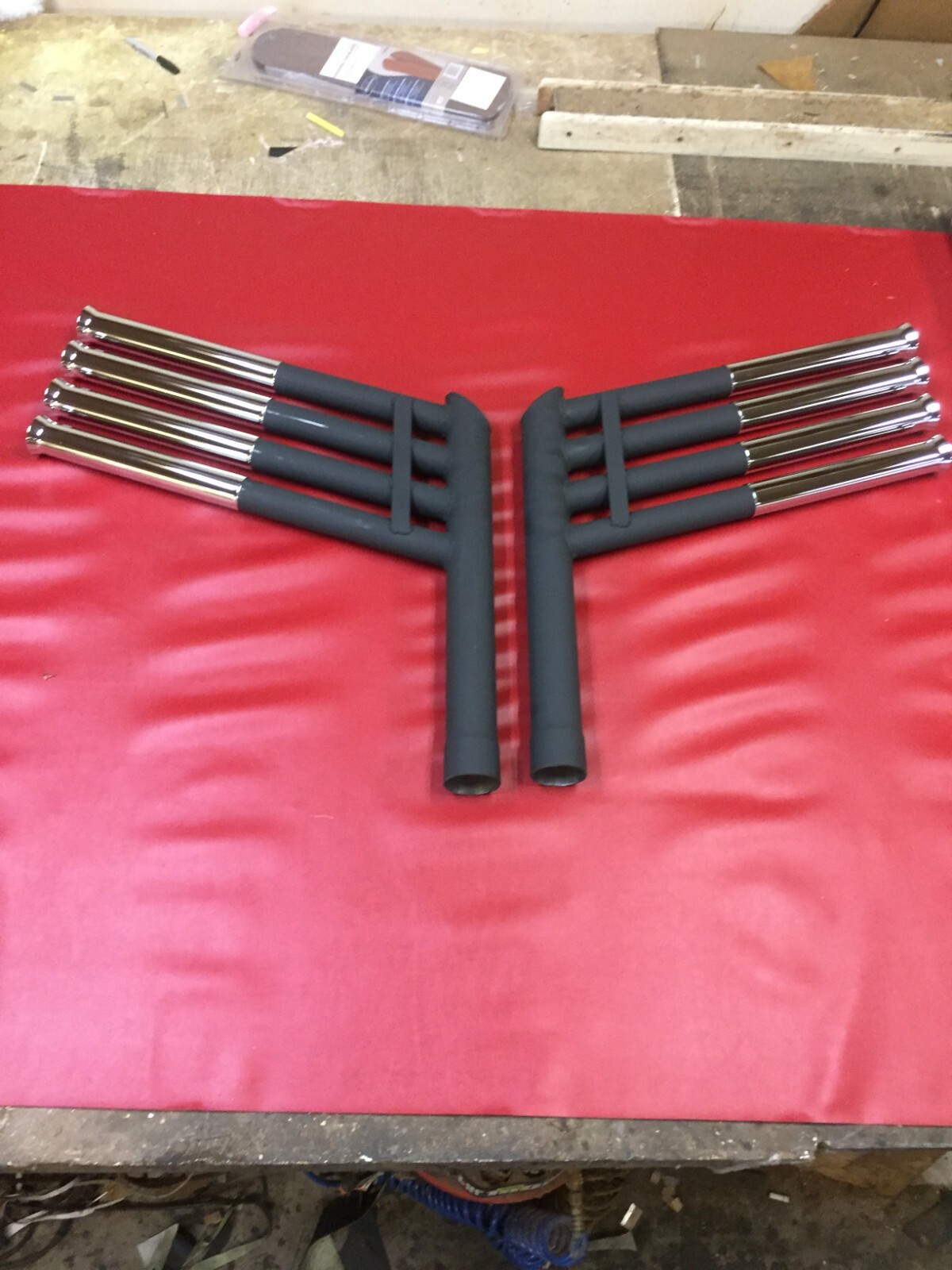 MAD MAX ZOOMIE ZOOMIES HEADERS EXHAUST SIDE PIPES.VAN, HOT ROD. RAT ROD