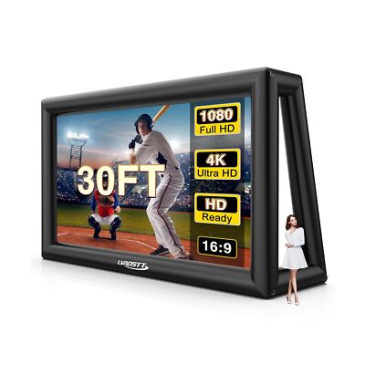 Inflatable Projector Screen, 30FT Inflatable Movie Screen Outdoor One-piece D...