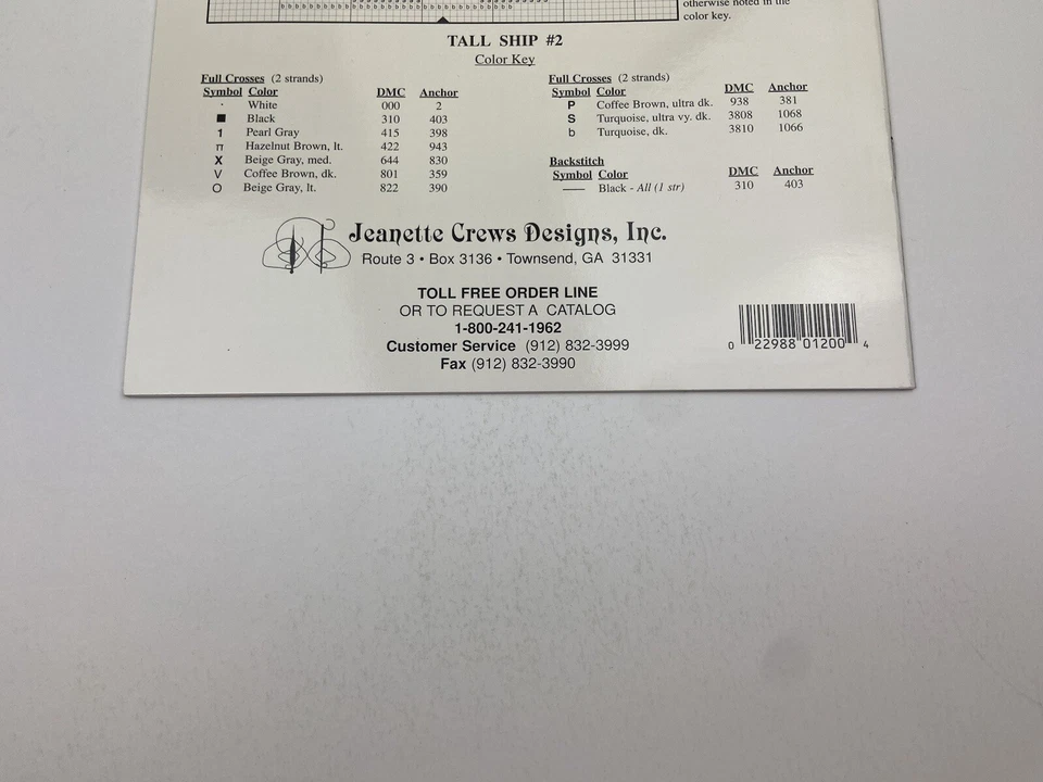 Jeanette Crews Designs Sail Away Counted Cross Stitch Pattern Booklet Nautical - Image 3 of 3