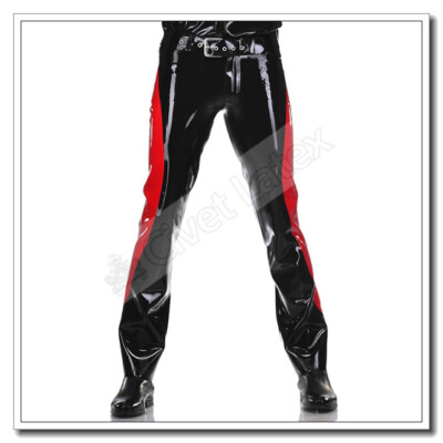 Latex Trousers Male's Pants Outside Match Colors Jeans Customized 0.4mm E103