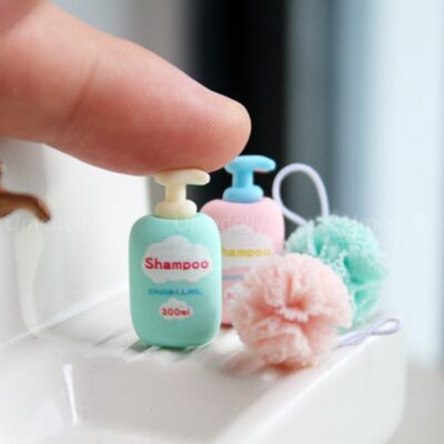 6PC Dollhouse Miniature Cleaning Supplies 1:12 Scale Bathroom Kit Accessories
