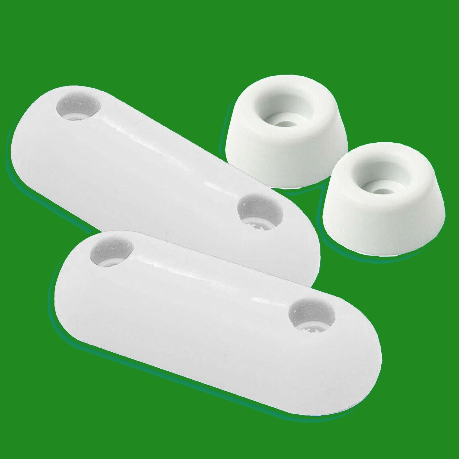 4 Piece White Toilet Seat Buffers Bumpers Replacement Pads eBay