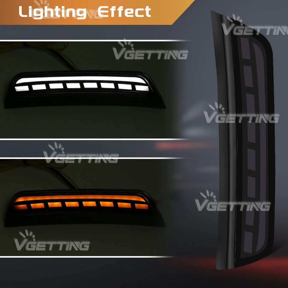 For 2021 2022 2023 Jeep Grand Cherokee LED Side Marker Light w/ Turn Signal Pair - Image 3 of 4