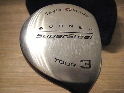 RARE- TaylorMade BURNER Super Steel TOUR 15° 3 Wood S-90 Stiff Flex Bubble Shaft