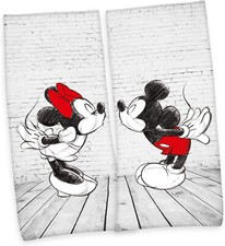 2 asciugamani partner Disney Topolino e Minnie sauna teli bagno 80x180 cm confezione doppia