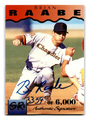1996 Signature Rookies Preview #29 Brian Raabe Autographs #/6000