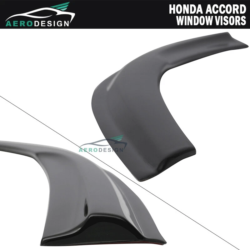 For 17-21 Honda Civic Hatchback Window Visors Smoke Shade Guard Mugen Style 4PCS Foto 4 de 4