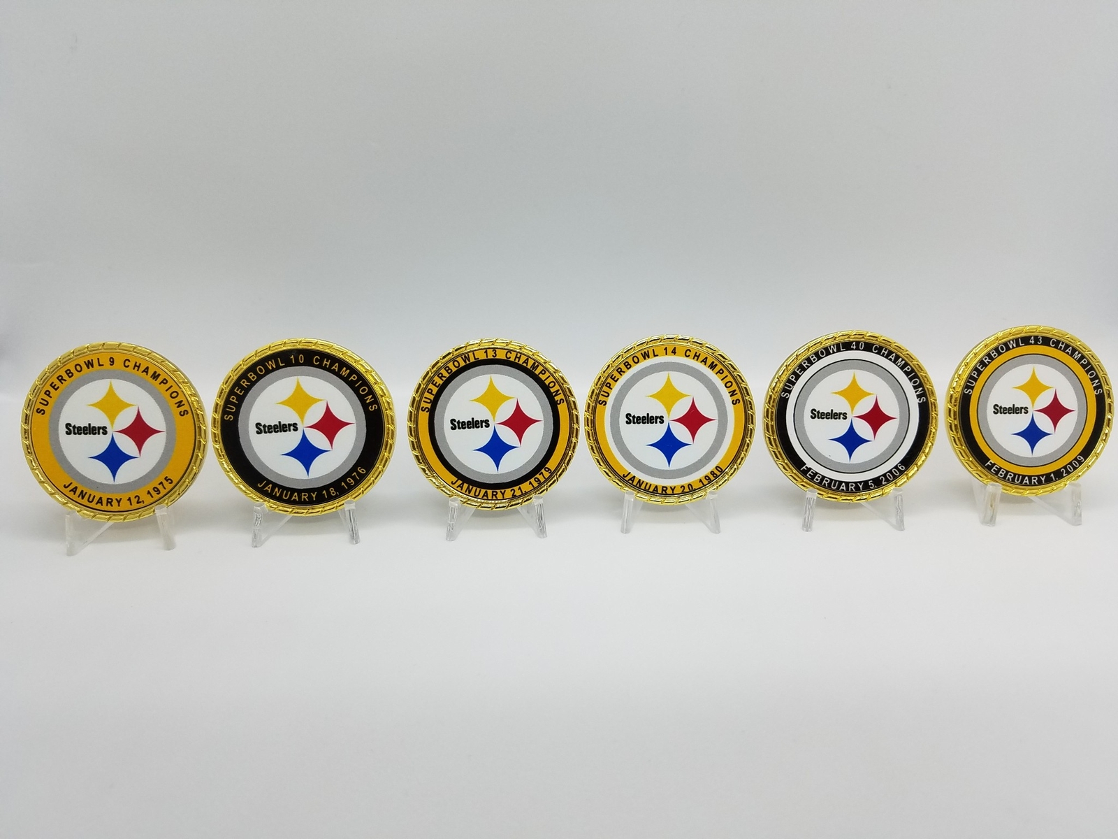 Tribute Coins Pittsburgh Steelers Super Bowl Champions 6 Coin Set With