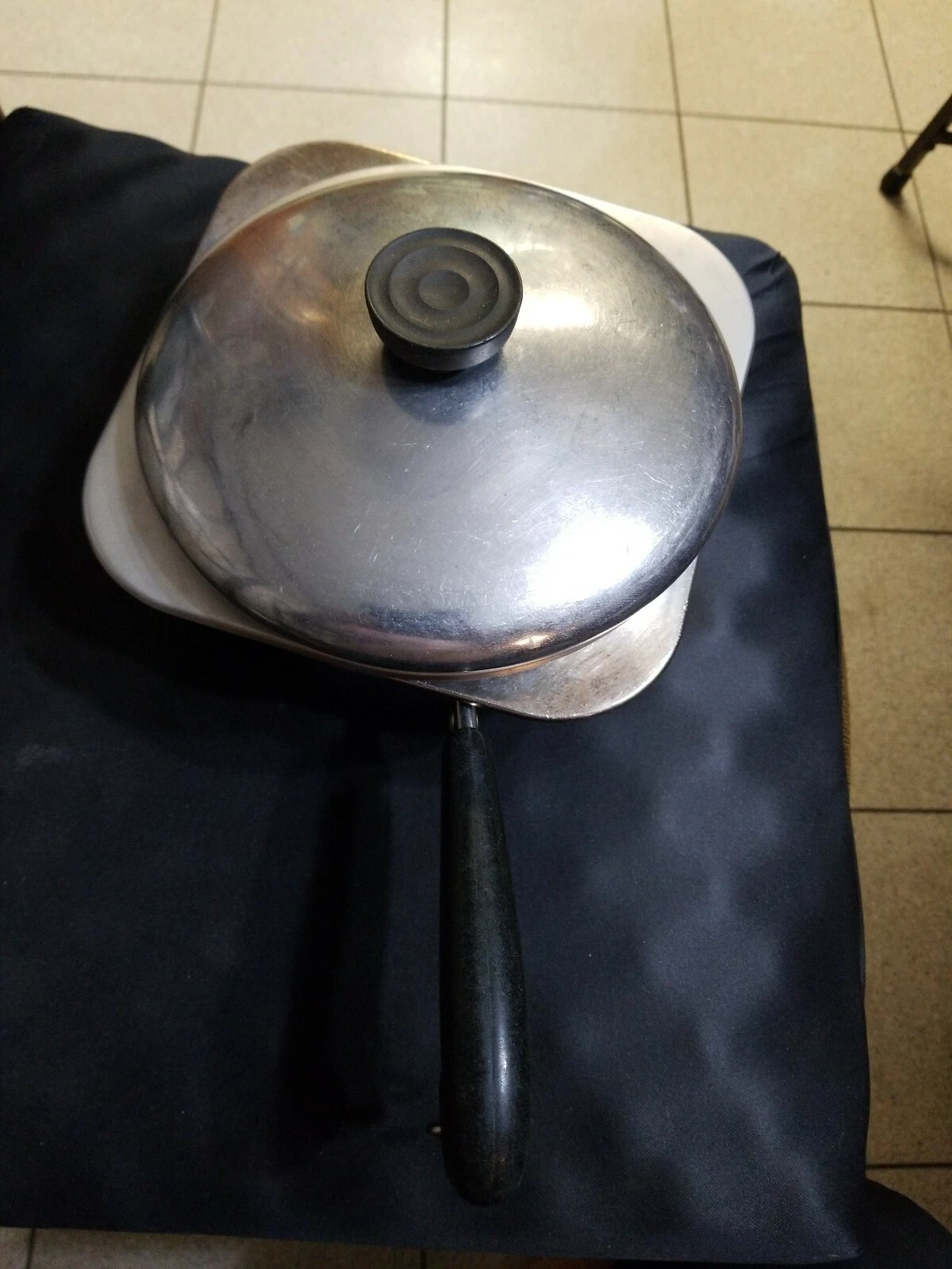 1981 Revere Ware Pot w Lid strainer insert Stainless Steel Copper 2 Qt Sauce Pan