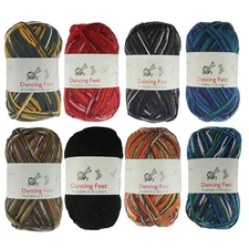 JubileeYarn Dancing Feet Yarn - Self-Striping Hiking Sock Superwash Wool