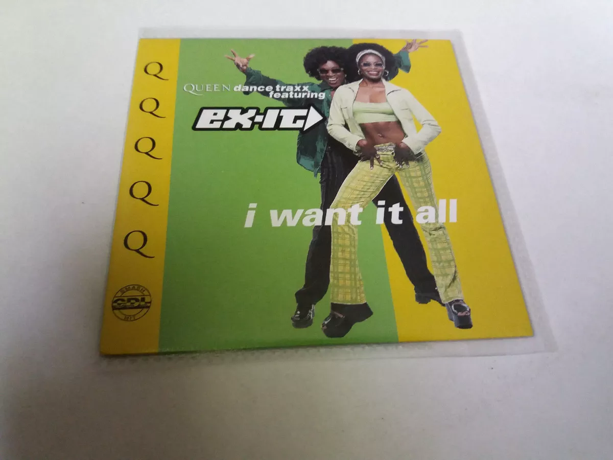 Queen Dance Traxx Feat Ex-It  I Want It All  CD Single 2 Tracks Like New