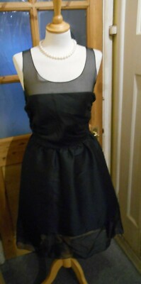 h&m black silk dress