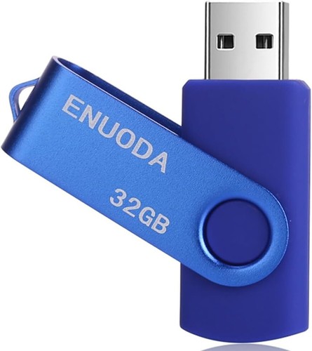 Hochgeschwindigkeits Metall USB Stick 32GB Blau tragbar Staubabweisend LED-Li... - Bild 3 von 9