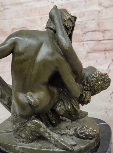 Limited Edition Bronze Sculpture Statue of Satyr Goat Man and Bacchante Art Sale - Picture 8 of 10