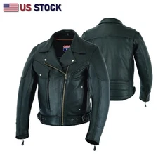 Highway Leather Pistol Pete Police Style Motorcycle Leather Jacket SKU # HL10286