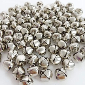100x Jingle Bells Craft Bells Diy Pet Bells Home Christmas Decor Silver 12mm Crafting Pieces Craft Bells Home Garden