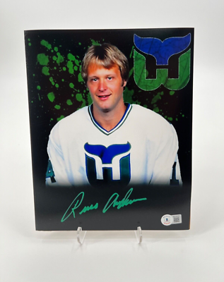 RUSS ANDERSON HARTFORD WHALERS AUTOGRAPHED 8X10 PHOTO BAS WITNESS