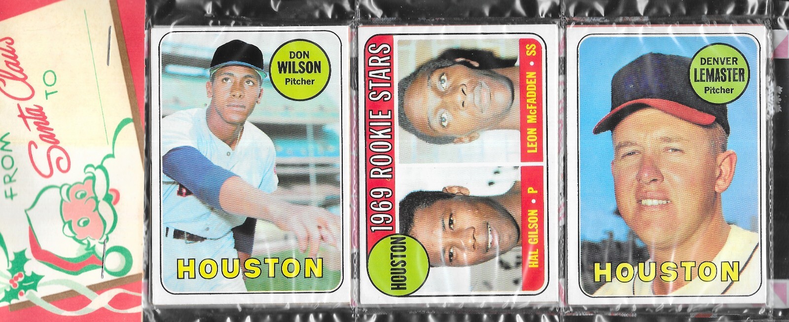1969 Topps Holiday Baseball Card Rack Pack Houston Rookie Stars (400WL