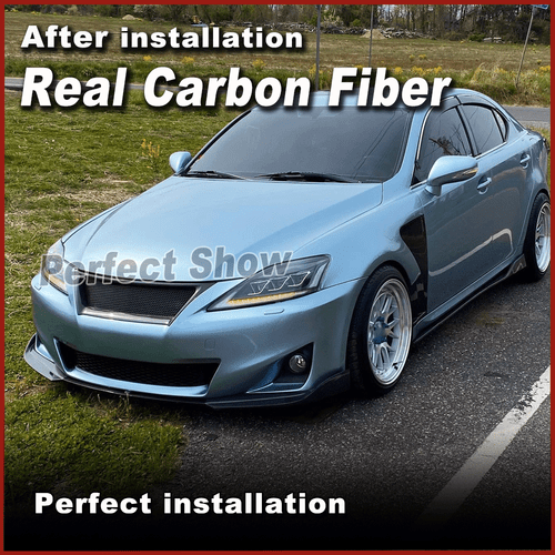 For LEXUS IS250 IS300 Sedan 11-12 REAL Carbon Front Bumper Lip Spoiler Splitter  - Picture 4 of 12