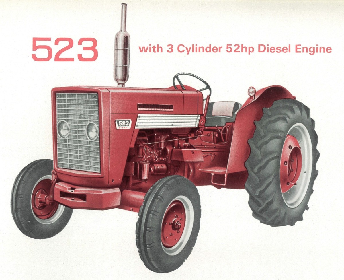 コマツインターナショナル５２３　トラクター　ジャンク品 IH McCormick International 523 Tractor 3 Cyl. 52hp Diesel PTO