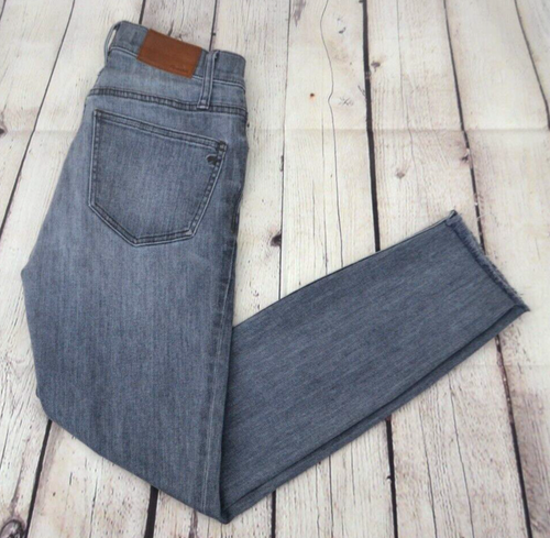MADEWELL Women's 9" High Riser Skinny Skinny Jeans SIZE 24 Gray - Picture 2 of 8