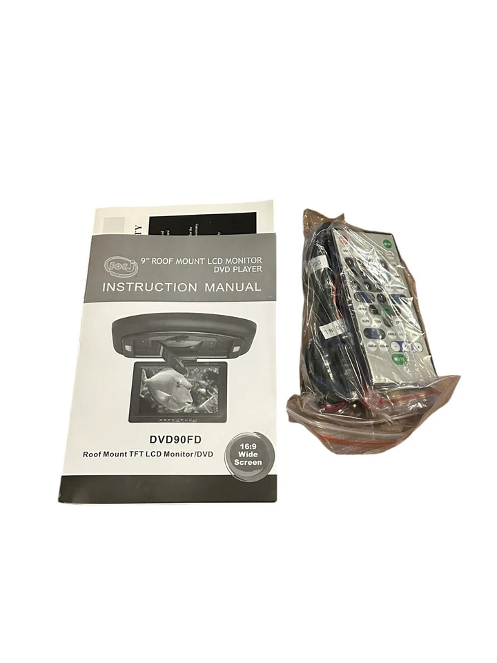 Forj 9 In. Dvd90FD Roof Mount Digital flip down monitor with built-in DVD player - Image 2 of 4