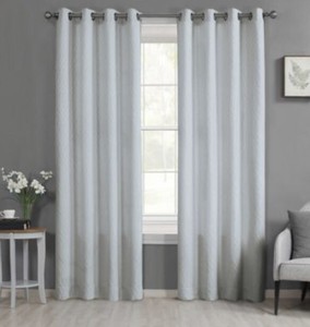 Wyndham 84 Inch Grommet Window Curtain One Panel Light Blue Solid New | eBay