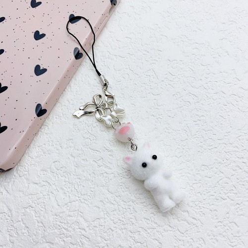Anti Lost Flocking Cat Phone Lanyard Cat Cell Phone Charm Phone Accessories - 第 12/17 張圖片