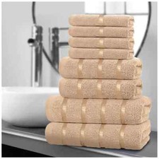 8pcs Egyptian Cotton Towel Set | Quick-Drying & Highly Absorbent | Includes 4
