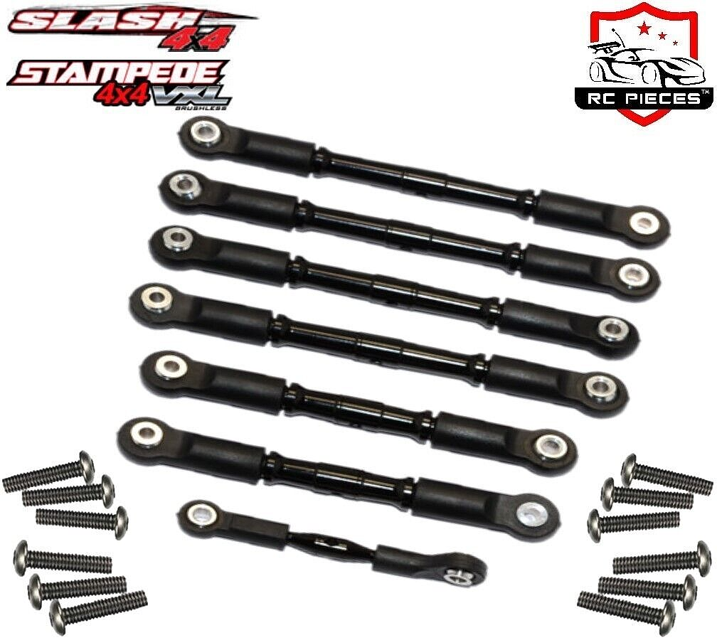 TRAXXAS STAMPEDE 4X4 SLASH LCG ALLOY F/R LINK TIE ROD SET X7 GPM