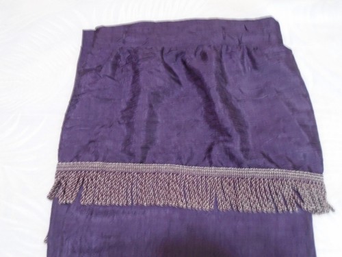 Croscill Purple Parfait Crinkle Fringe Valance Shower Curtain 73x75 Solid Color