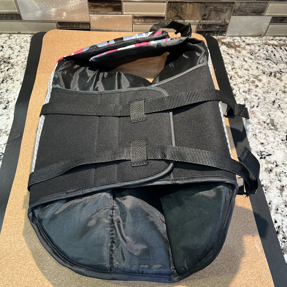 Camouflage Pink, Black & Gray Dog Life Jacket Swimming Size 14 Inches Long - Image 2 of 3