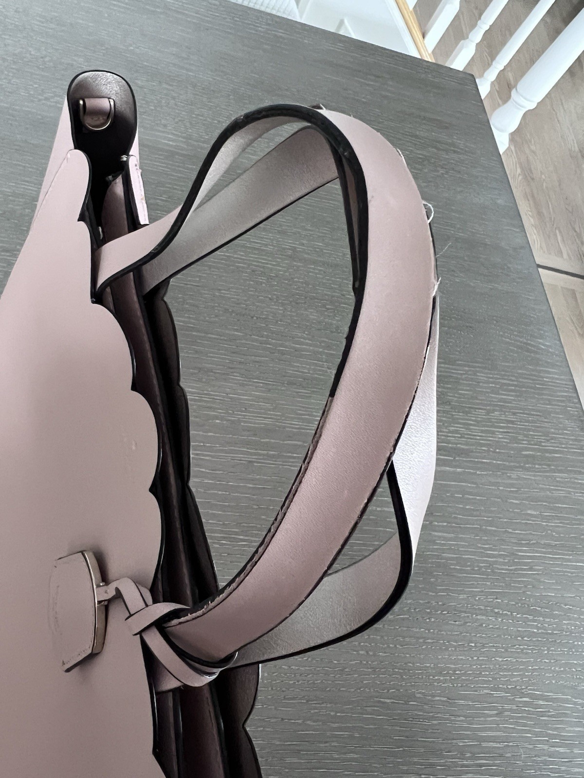 Kate Spade Scalloped Handbag in Blush Pink  thumbnail 9