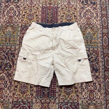 VTG 90s 00s OP Ocean Pacific Mens Cargo Shorts Beige Elastic Waist Size XL